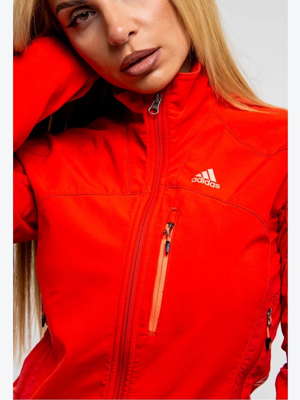 adidas Red Softshell Rain Jacket, Climaproof
